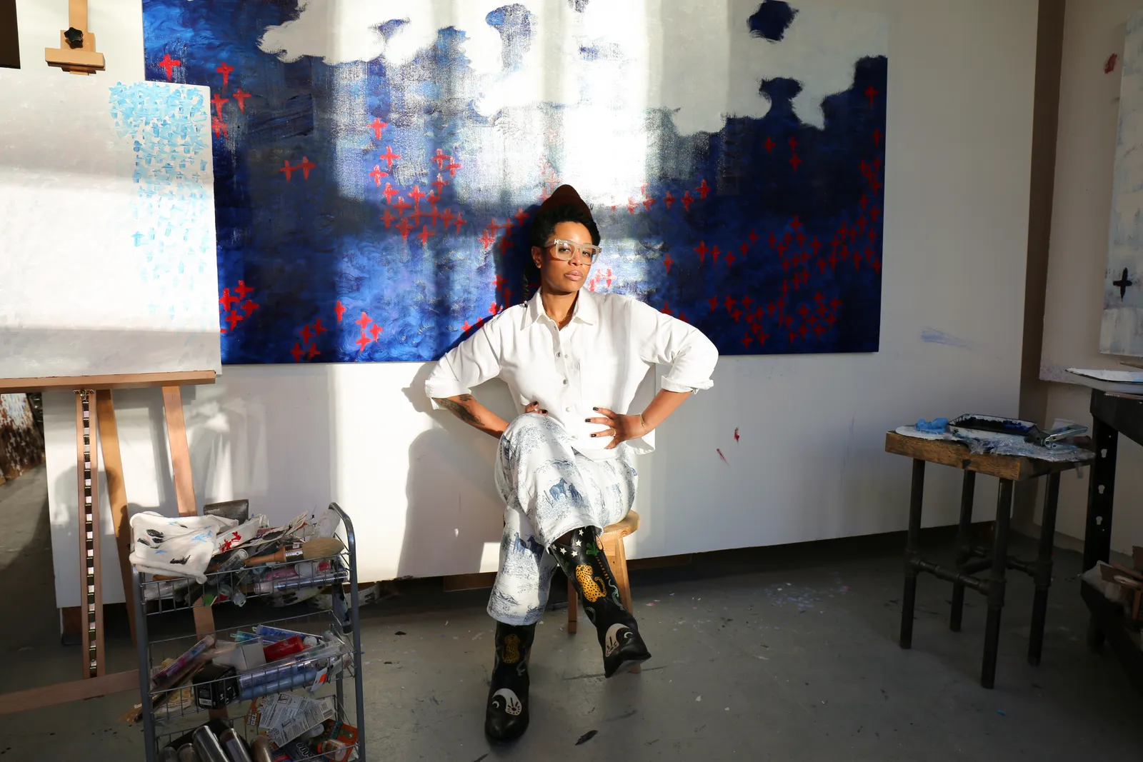 Allison Janae Hamilton, Self- portrait, 2025.