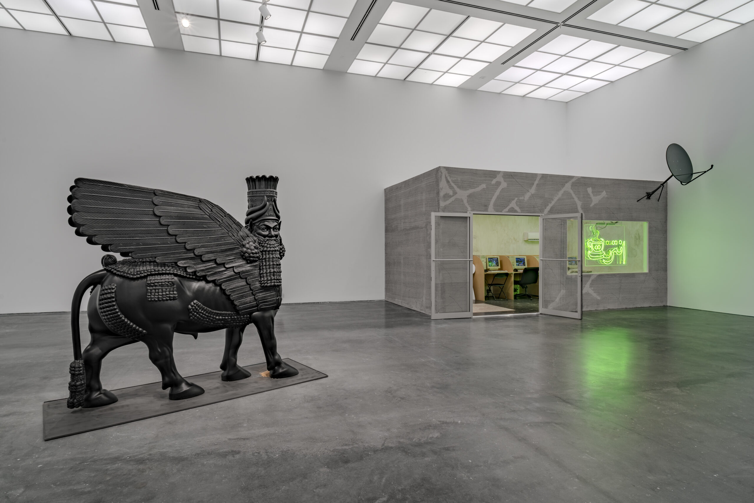 Installation view, Wafaa Bilal: Indulge Me, MCA Chicago, February 1–October 19, 2025. Photo: Bob. (Robert Chase Heishman).