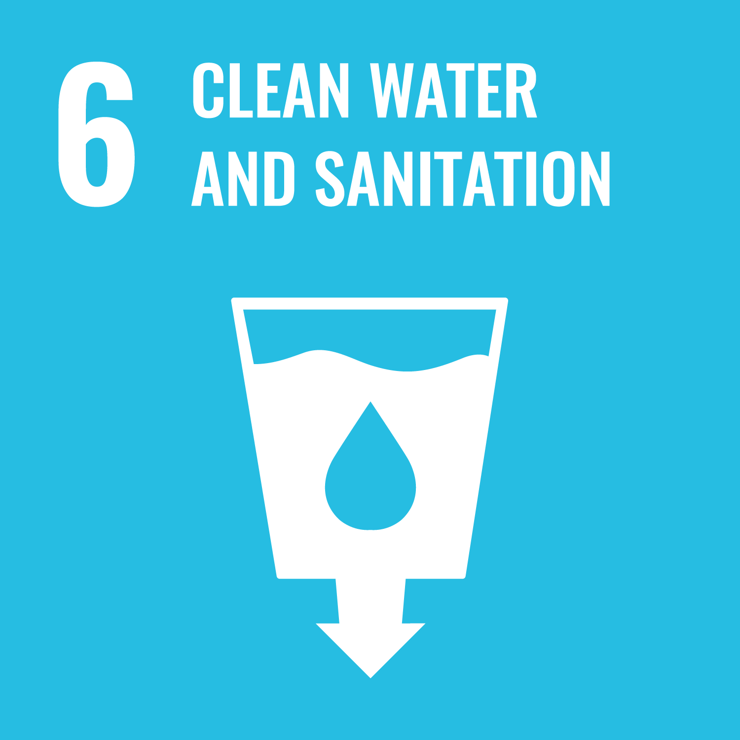 SDG Goal icon for Clean Water and Sanitation.