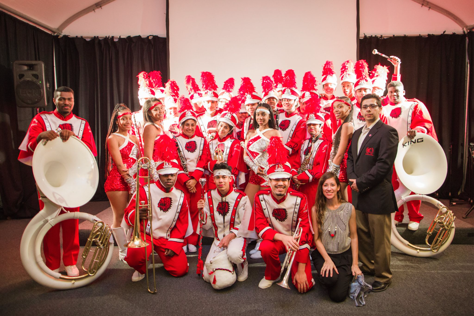 A HS tuba band.