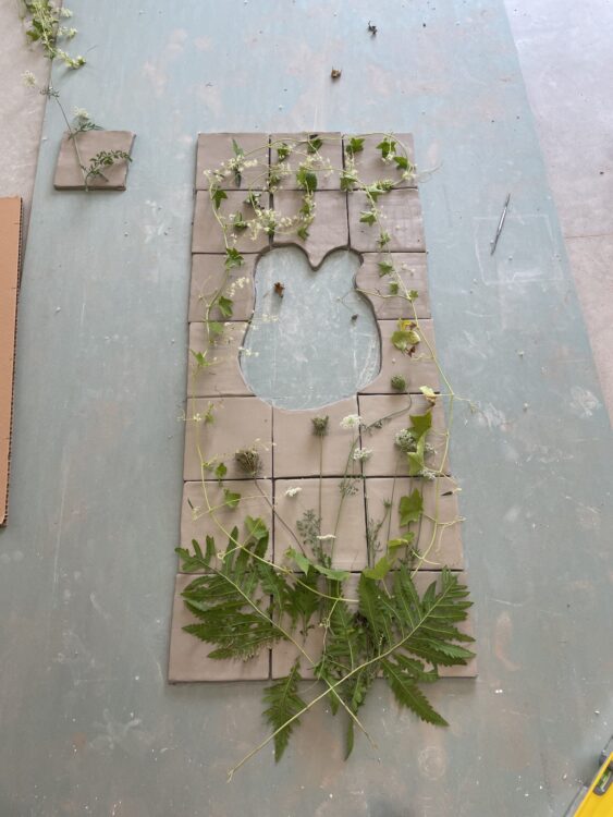 Ceramic tiles.
