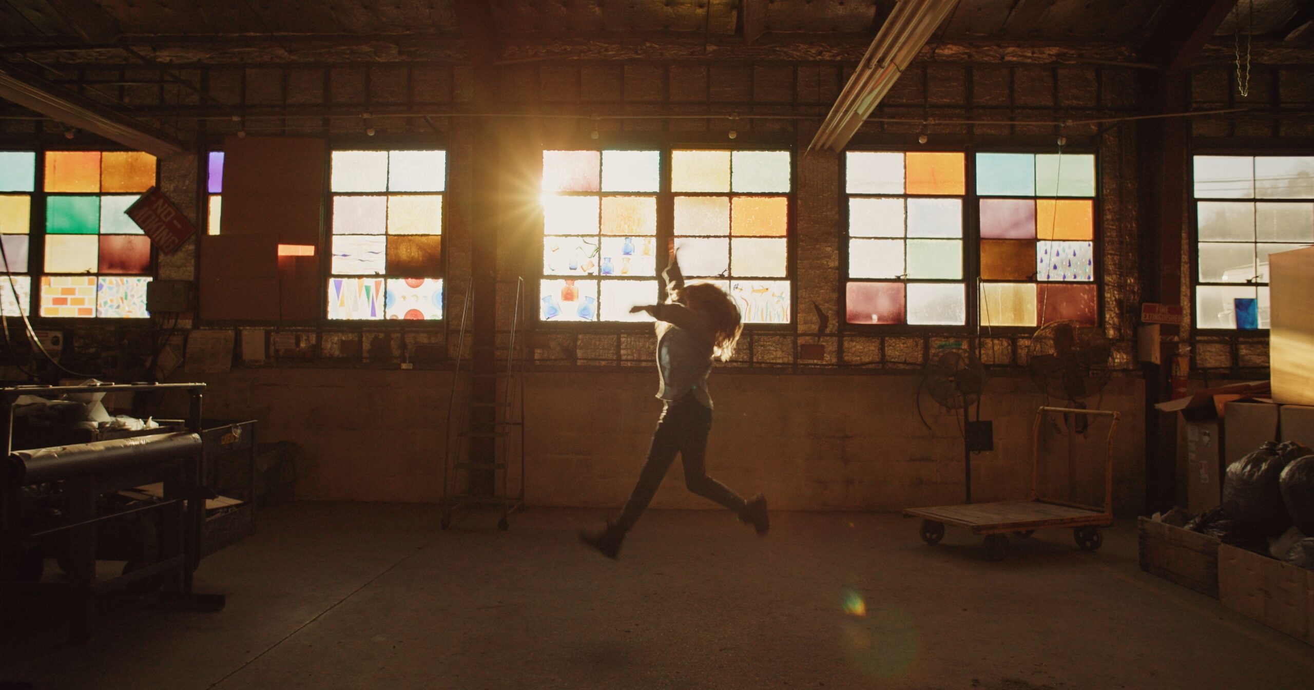 Lanie Marsh dancing at Blenko Glass in Milton, West Virginia