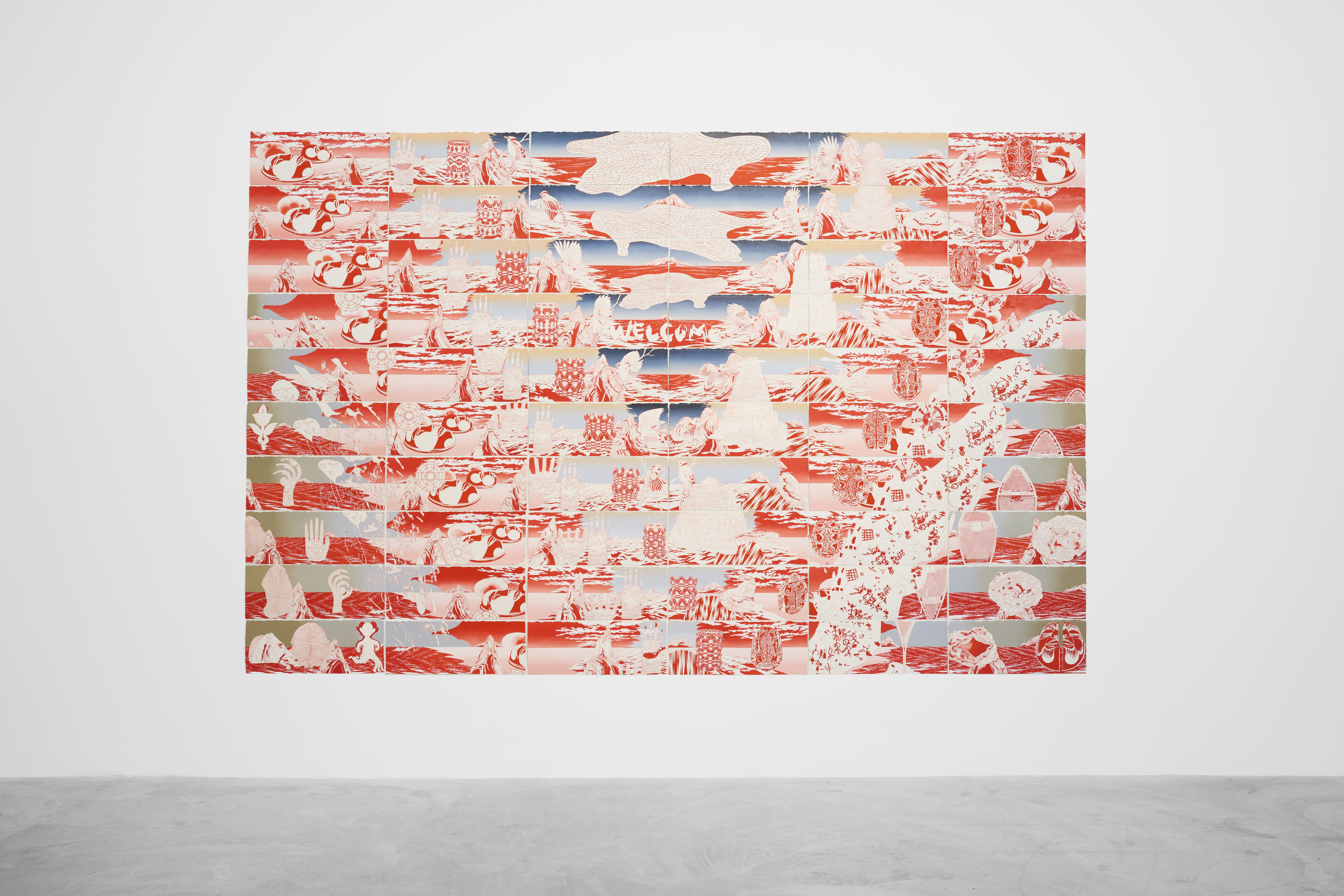 Andrea Carlson: Endless Sunshine, installation view, Contemporary Art Museum St. Louis, March 6–August 9, 2026. Photo: Izaiah Johnson.