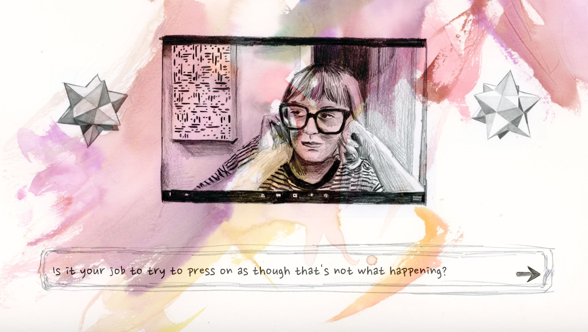 Screenshot from Angela Washko's "Mother, Player."