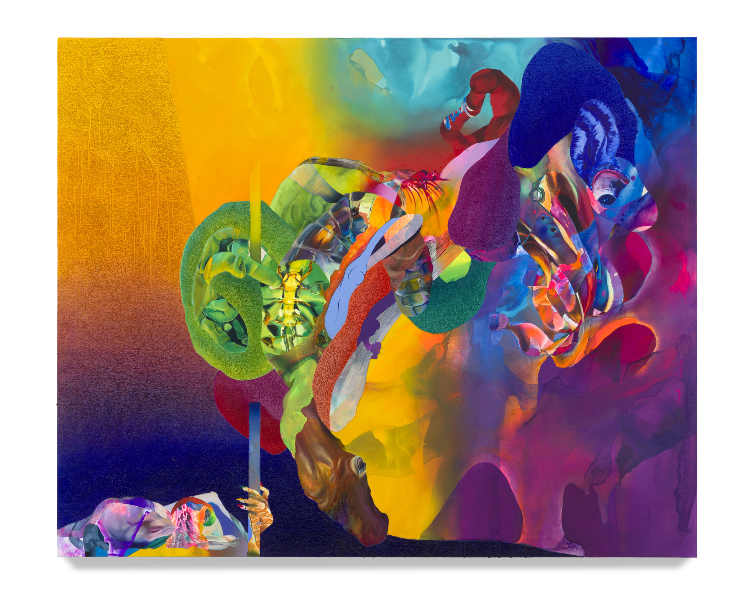 Ilana Savdie, Like the Devil’s Sick of Sin, 2024. Oil, acrylic and beeswax on canvas stretched on panel. Photographer: Lance Brewer
