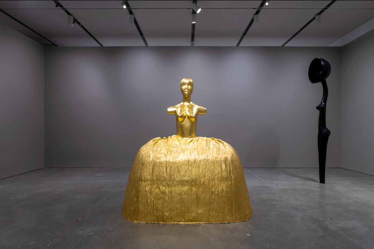 nstallation view, Simone Leigh, the Institute of Contemporary Art/Boston, 2025. Photo by Timothy Schenc