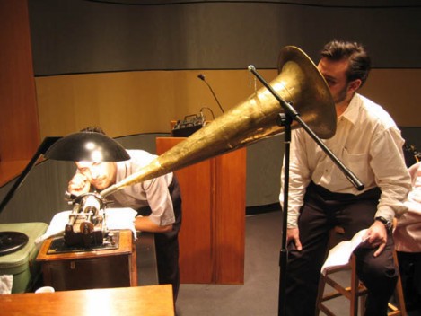 2005 Visual Arts Awardee Pablo Helguera recording "Parallel Lives" at the Solomon R. Guggenheim Museum