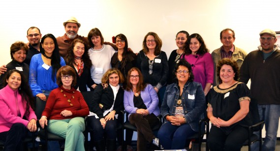 Taller Participants with workshop leaders Ela Troyano and Angela Reginato