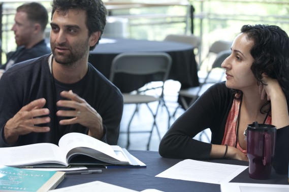 Eric Gottesman and Mariam Ghani during their cohort meetings