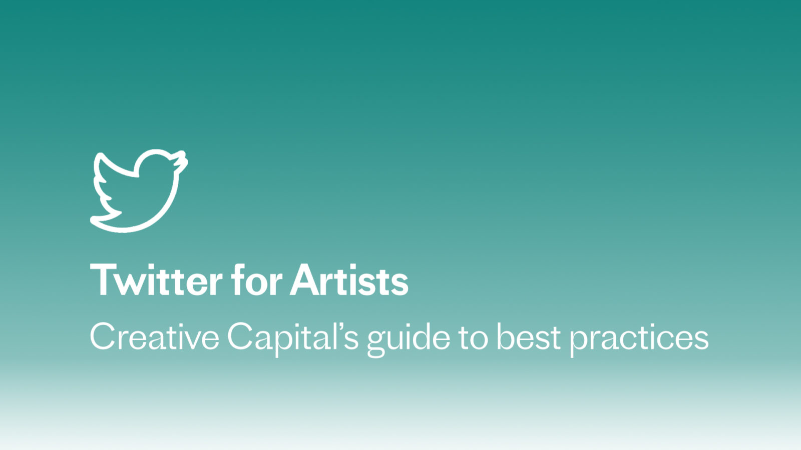 Twitter Best Practices for Artists Creative Capital