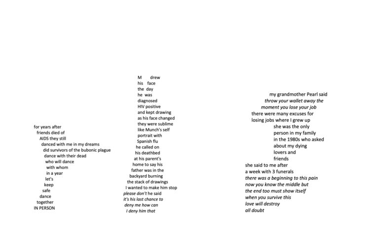 Three poems by CAConrad.