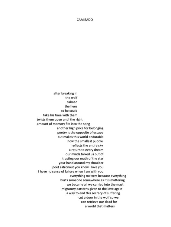 Poem by CAConrad.