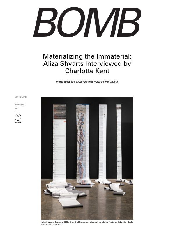 Aliza Shvarts, artist and Creative Capital Director of Artist Initiatives, interviewed in BOMB Magazine